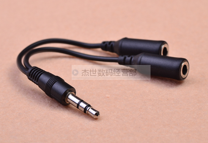 廠家直銷 杰世高品質3.5毫米一分二音頻轉接線，滿足多種音頻連接需求